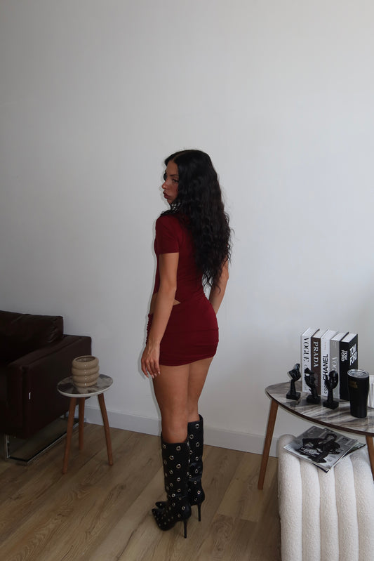 MiniDress ILEANA bordeaux