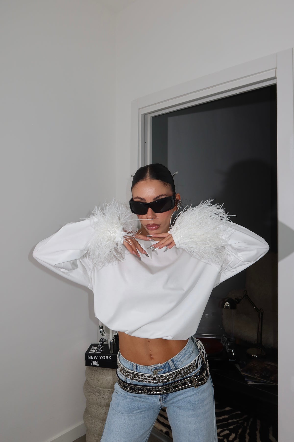 White LIBERTY sweater