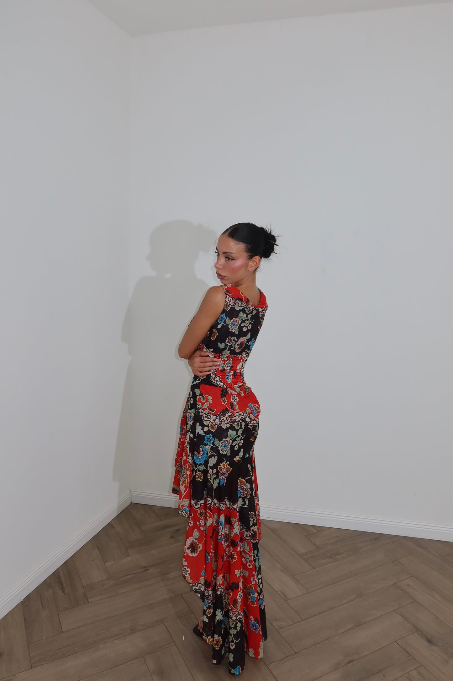 LongDress QUE RICA nero/rosso