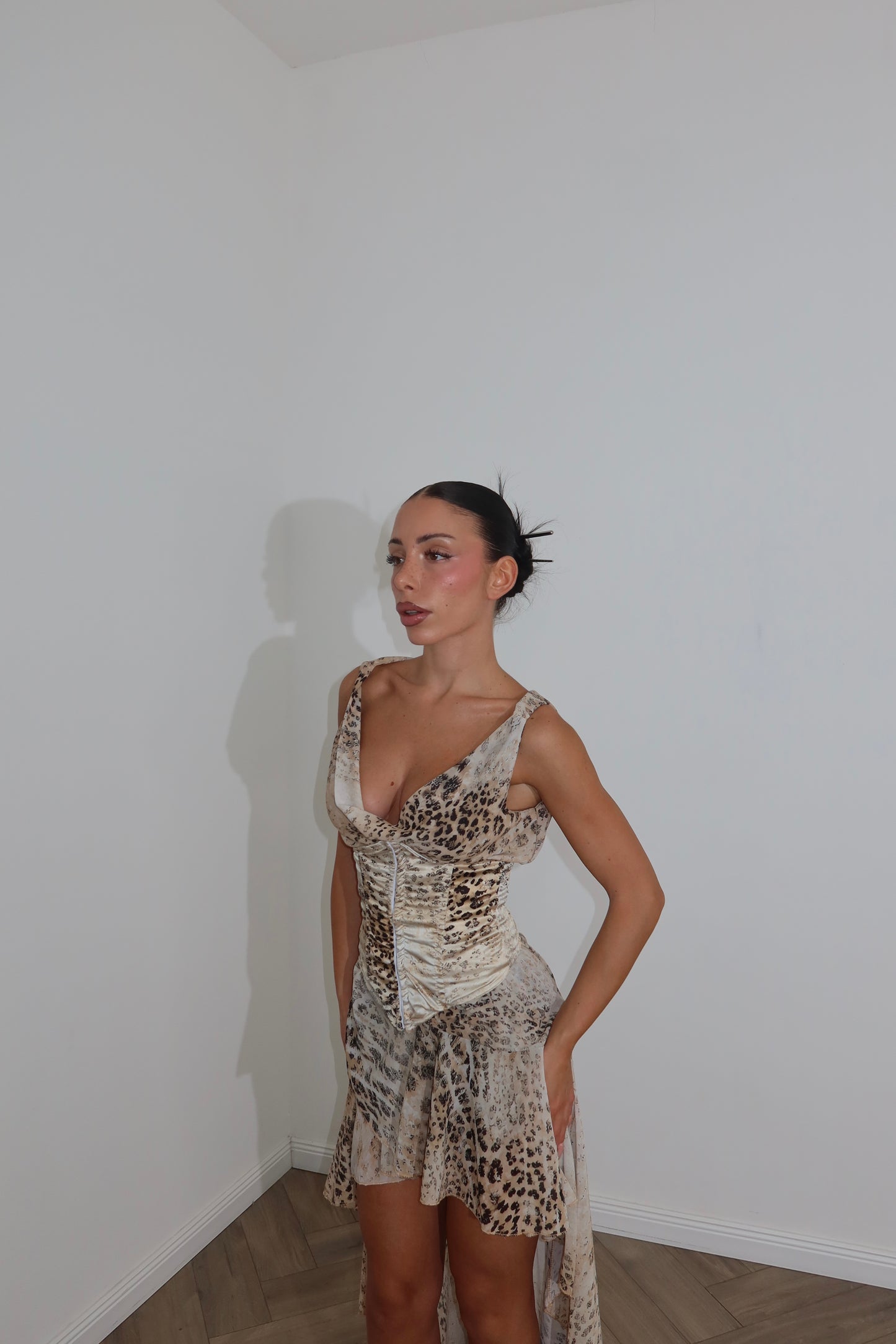 LongDress QUE RICA beige animalier