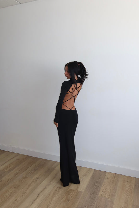 LongDress INTRECCIO nero