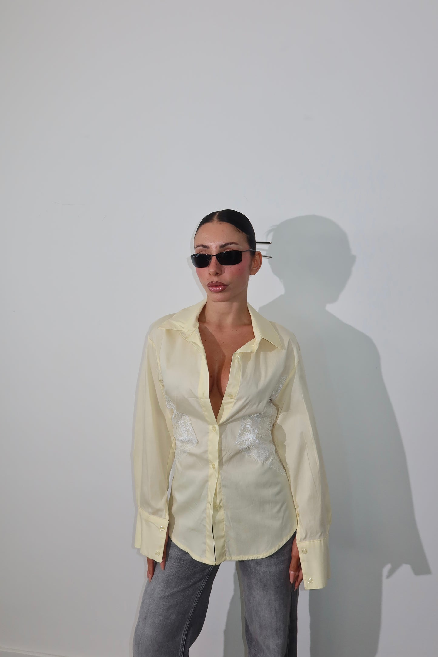 Camicia LATERAL LACES gialla