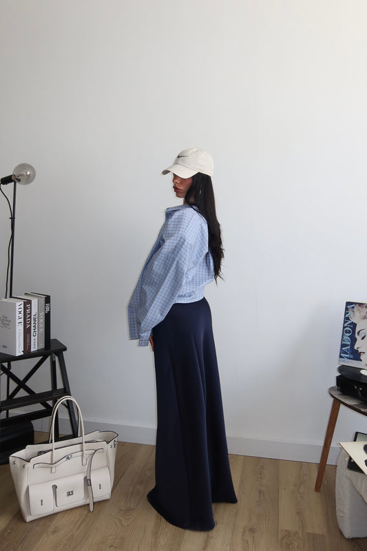 Longuette IN RASO blu