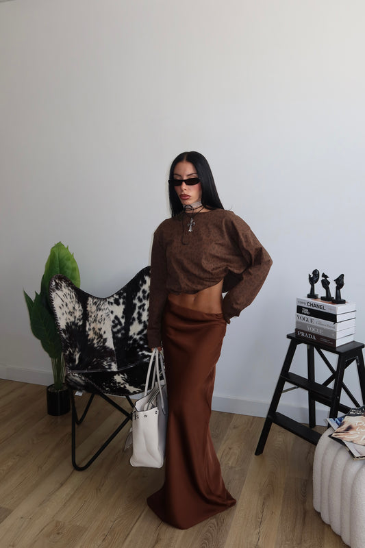 Longuette IN RASO choco
