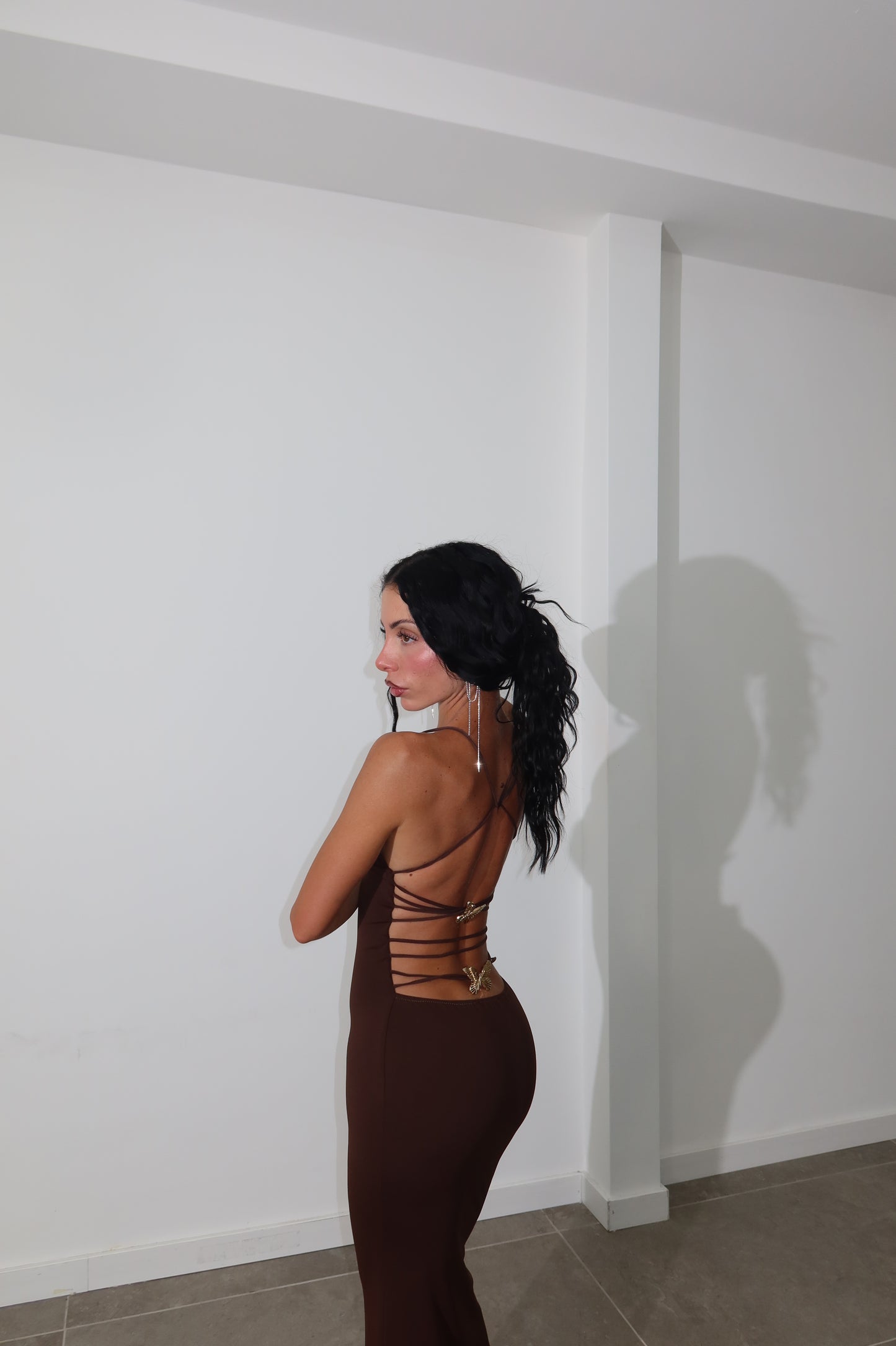 LongDress BUTTERFLY choco