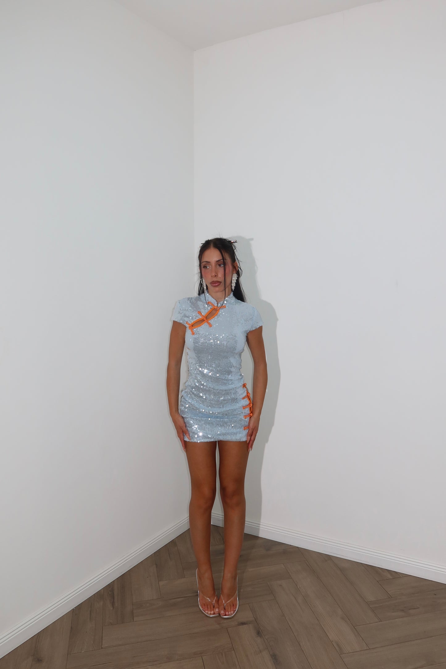 MiniDress SHINRIN PAILLETTES azzurro