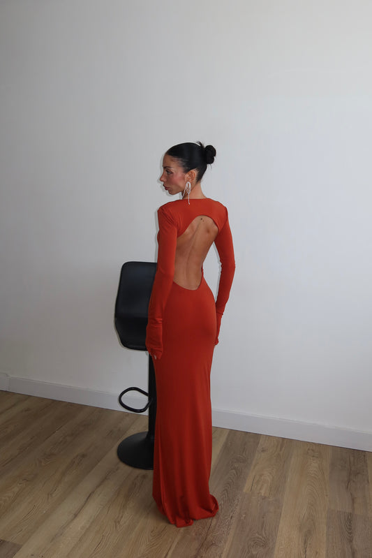 LongDress GISELLE mattone