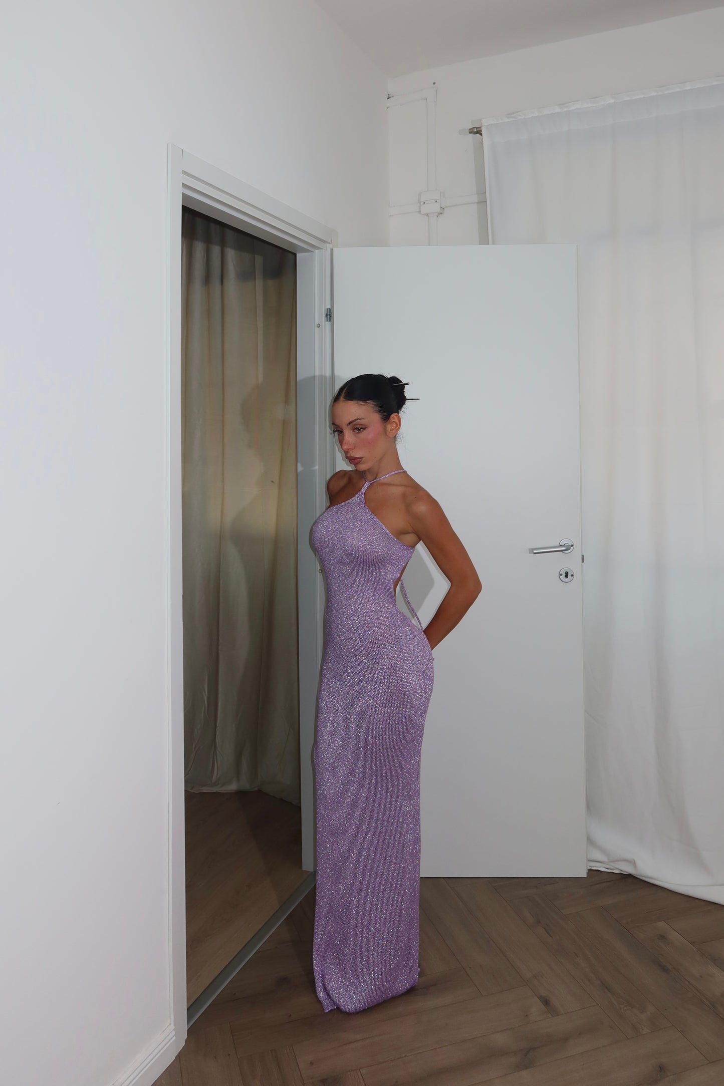 LongDress DIVINITÀ lurex lilla