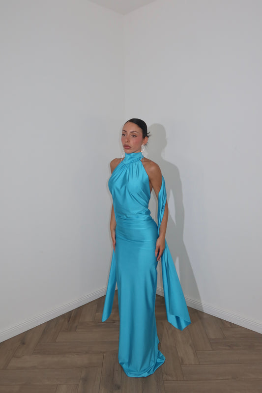 LongDress DANIKA turchese