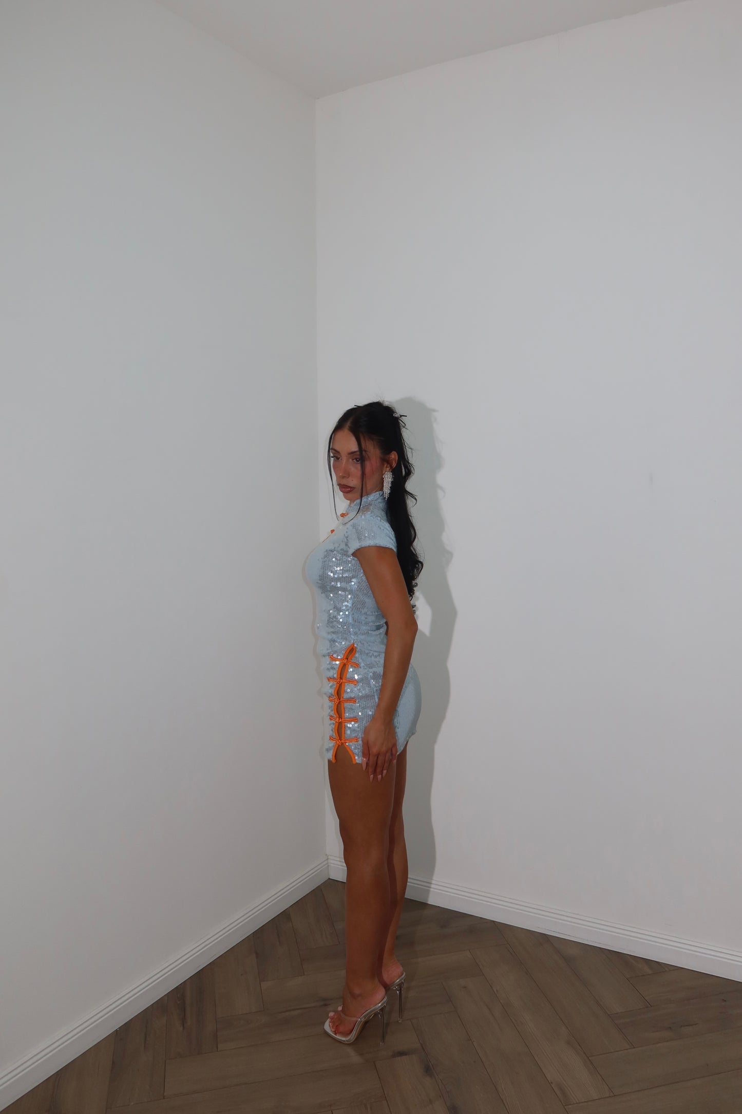 MiniDress SHINRIN PAILLETTES azzurro