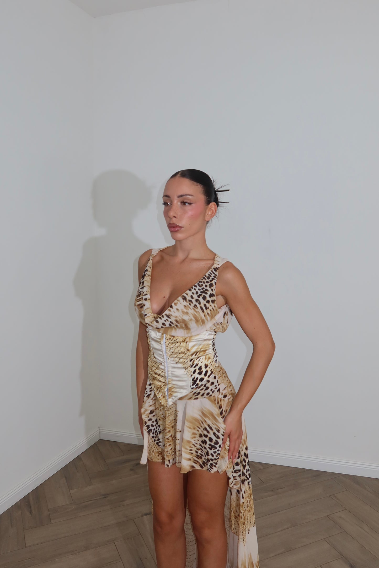LongDress QUE RICA beige/oro