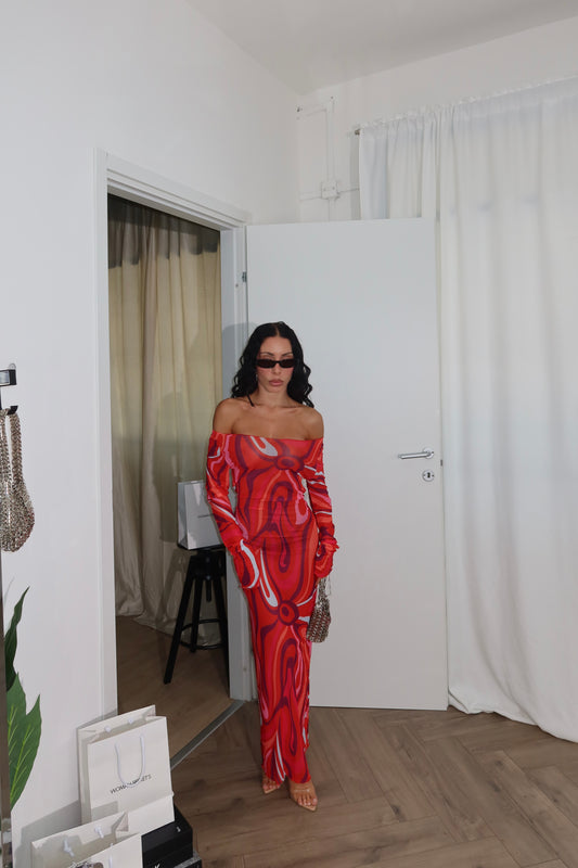 LongDress HYPNOTIC rosso
