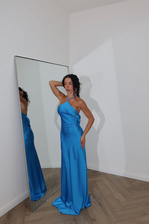 LongDress DIVINITÀ RASO turchese