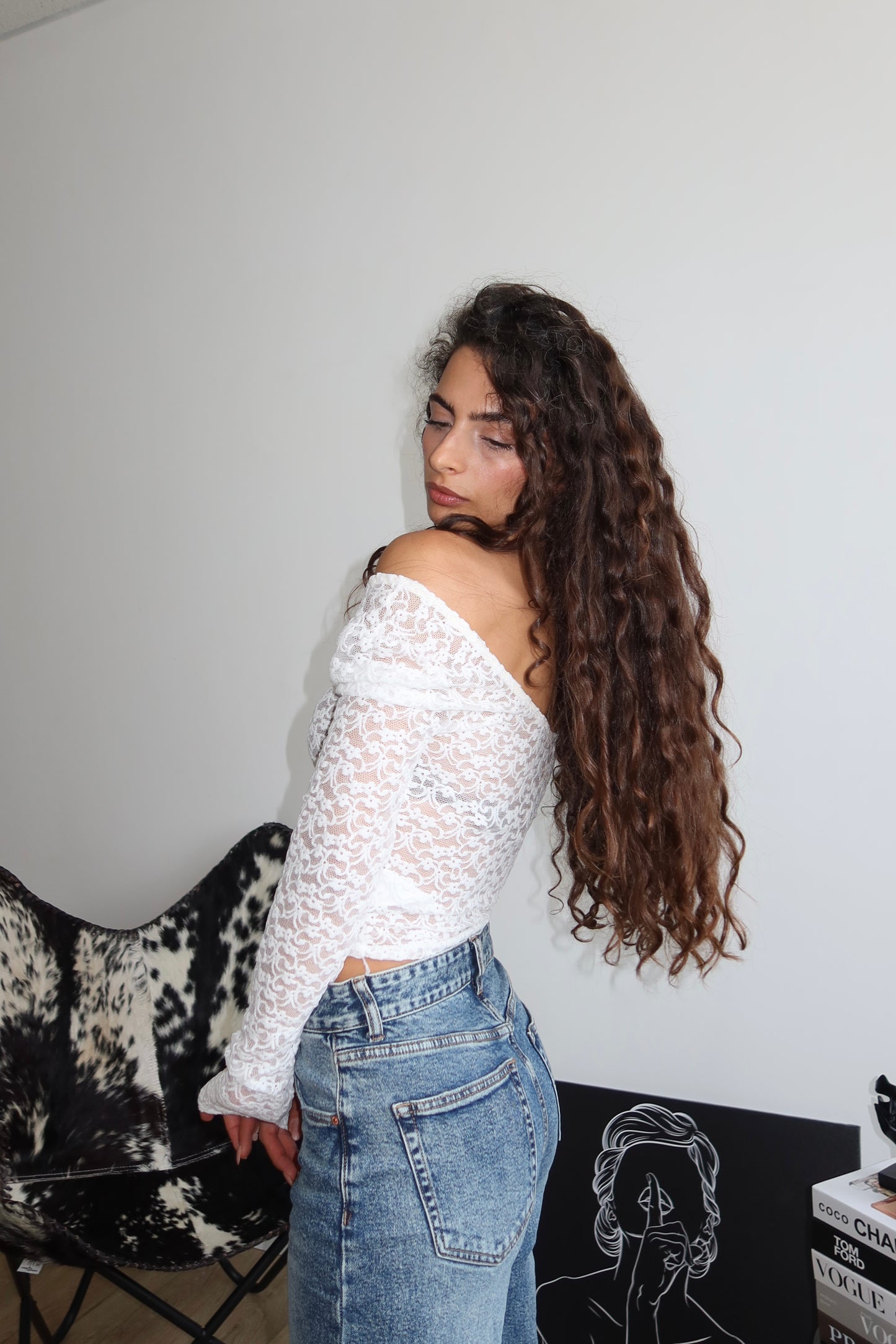 Maglia LOVELY FLOWER bianca