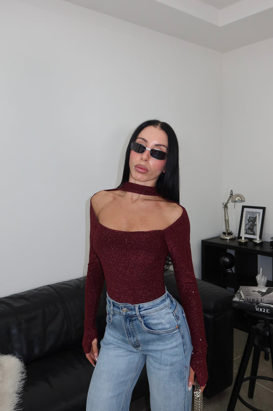 Body CHOCKER LUREX wine