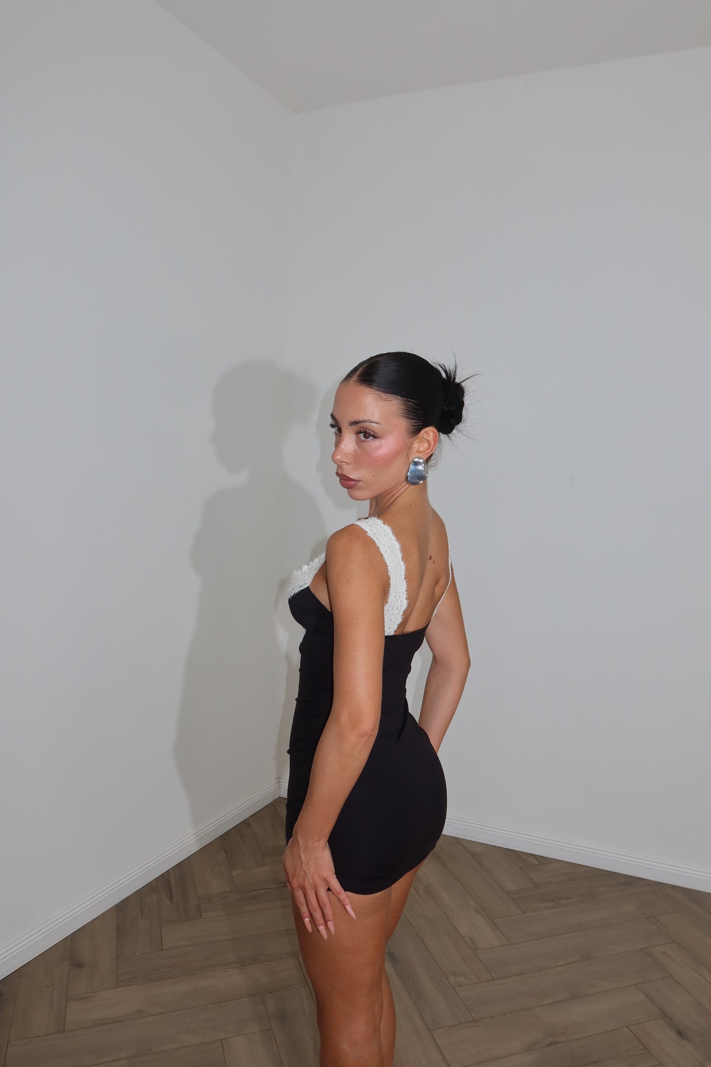MiniDress MIRANDA nero/bianco