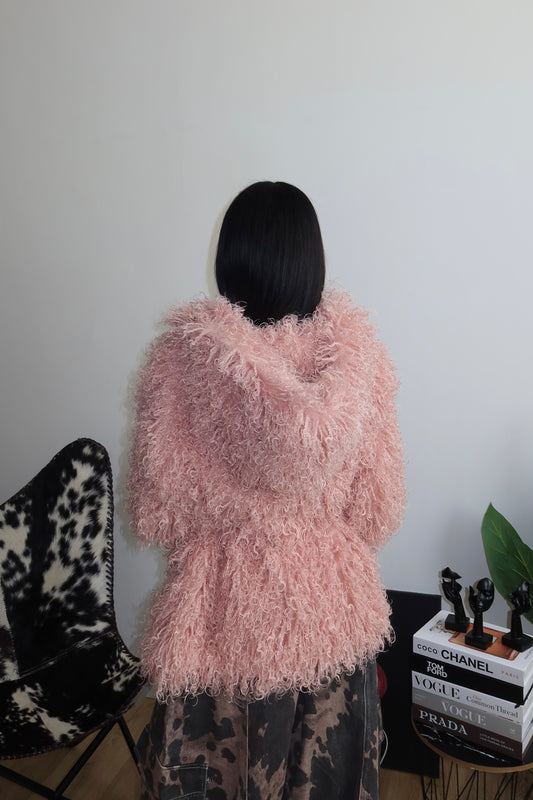 Ecofur CURLY rosa