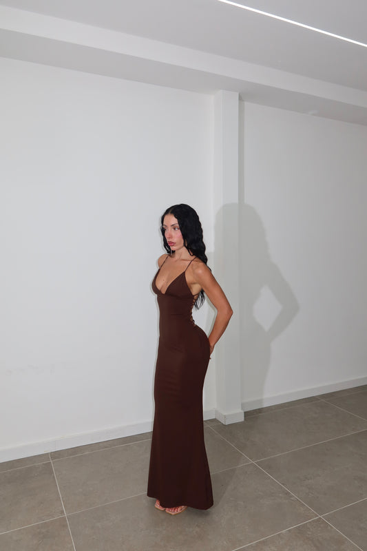 LongDress BUTTERFLY choco