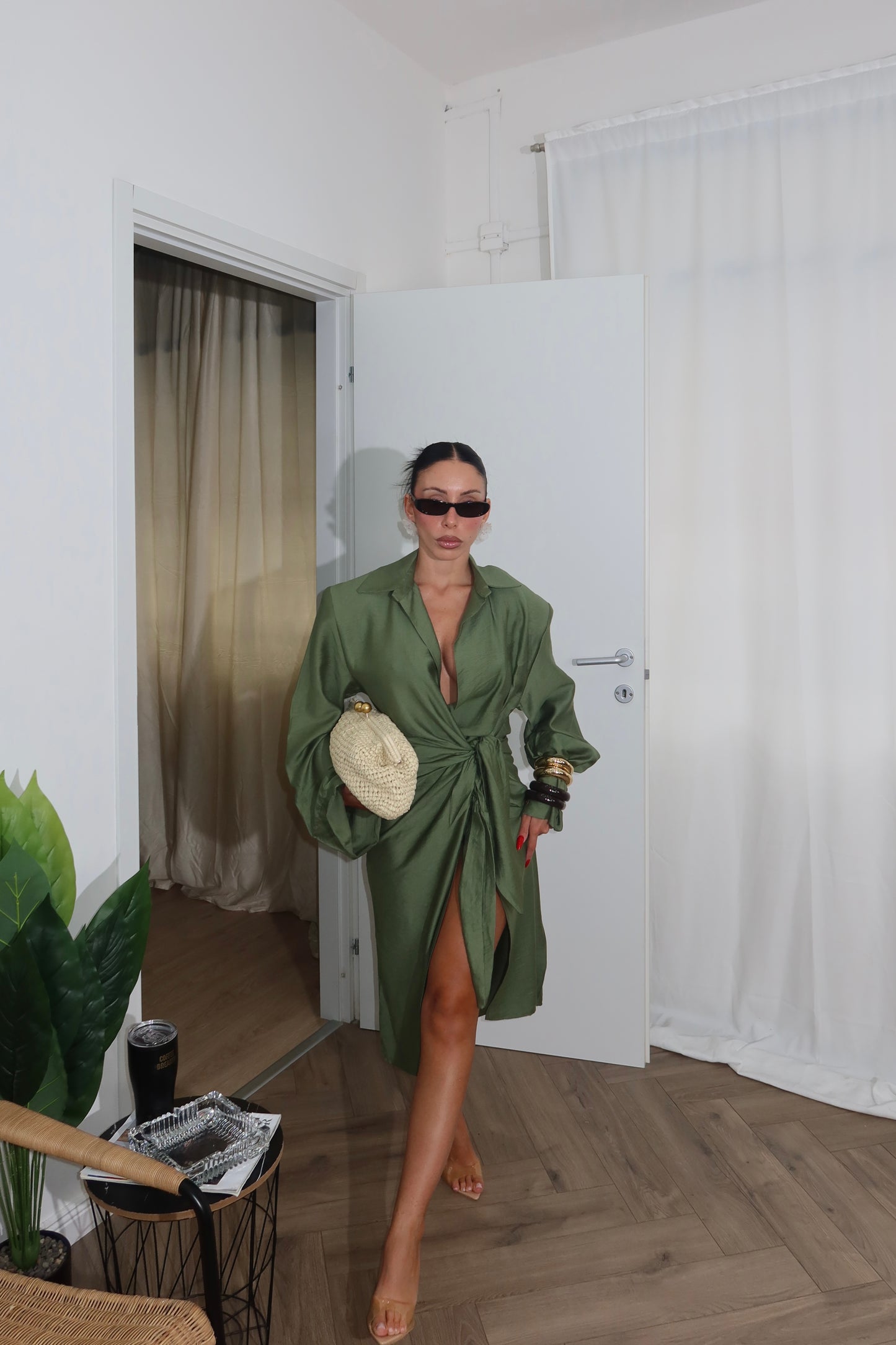 LongDress ALLISON verde militare