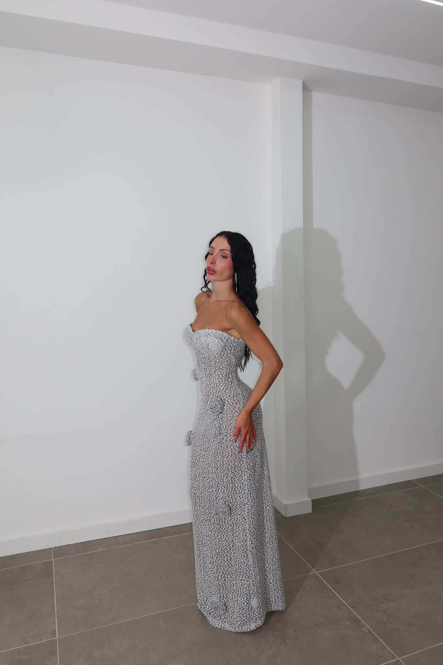 LongDress ROSES bianco