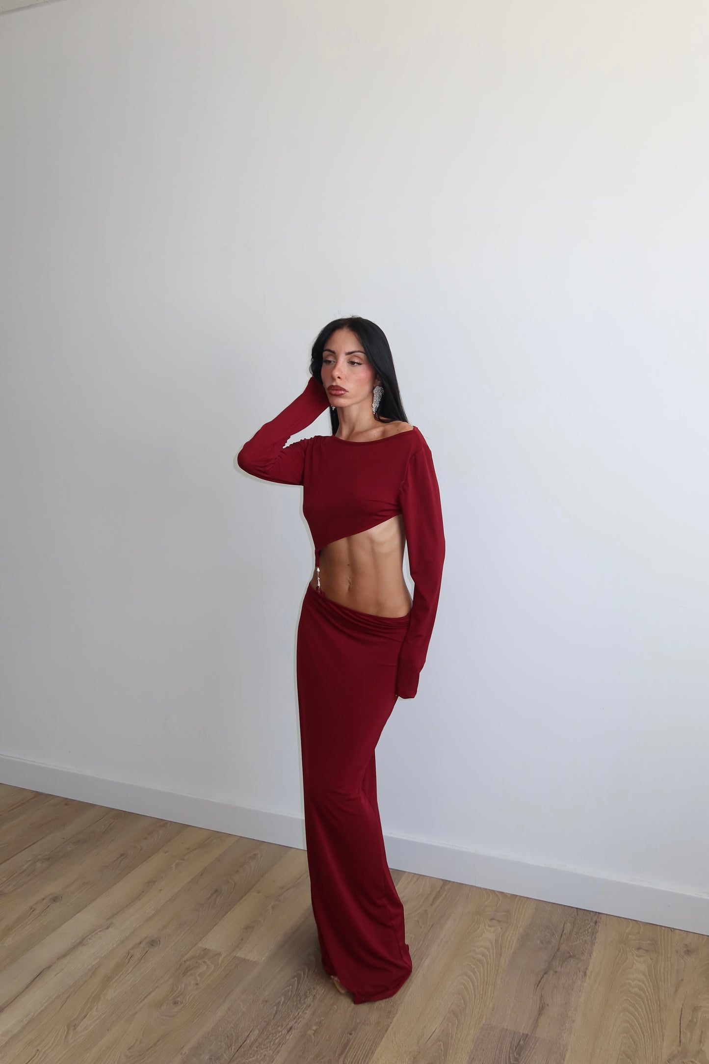 LongDress METAL Bordeaux