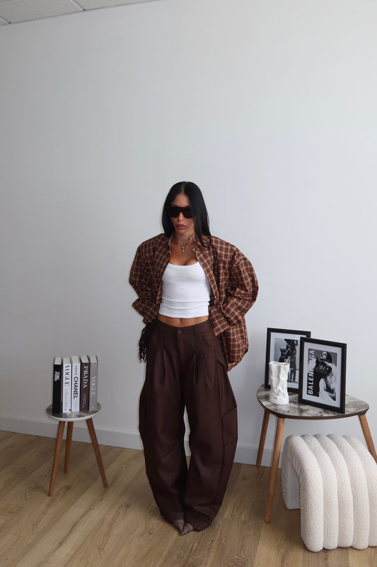 Pants MEGA BALLOON choco