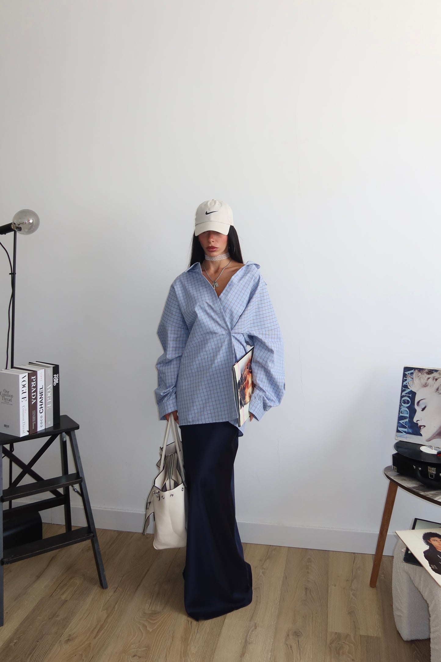 Longuette IN RASO blu