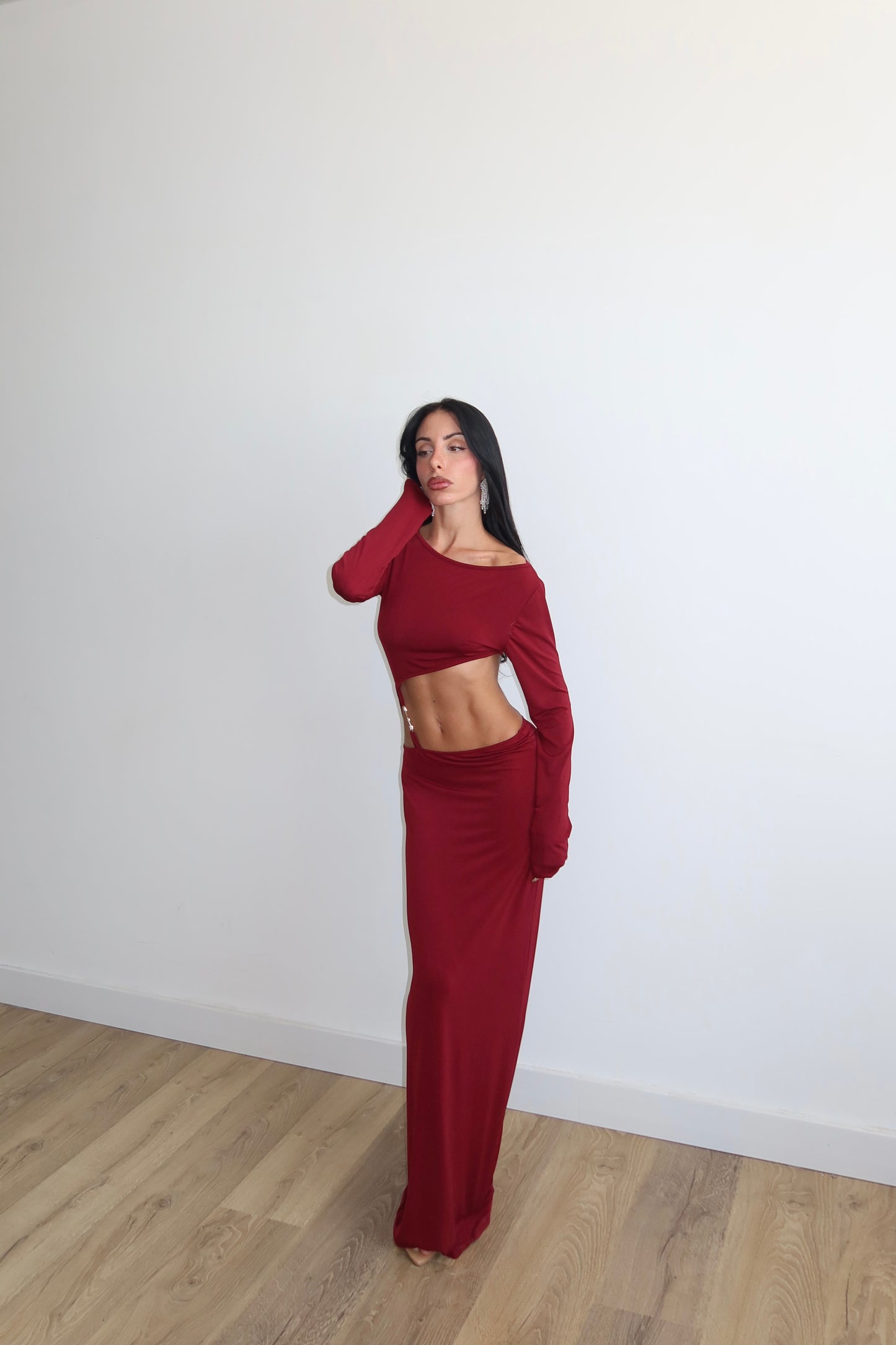 LongDress METAL Bordeaux