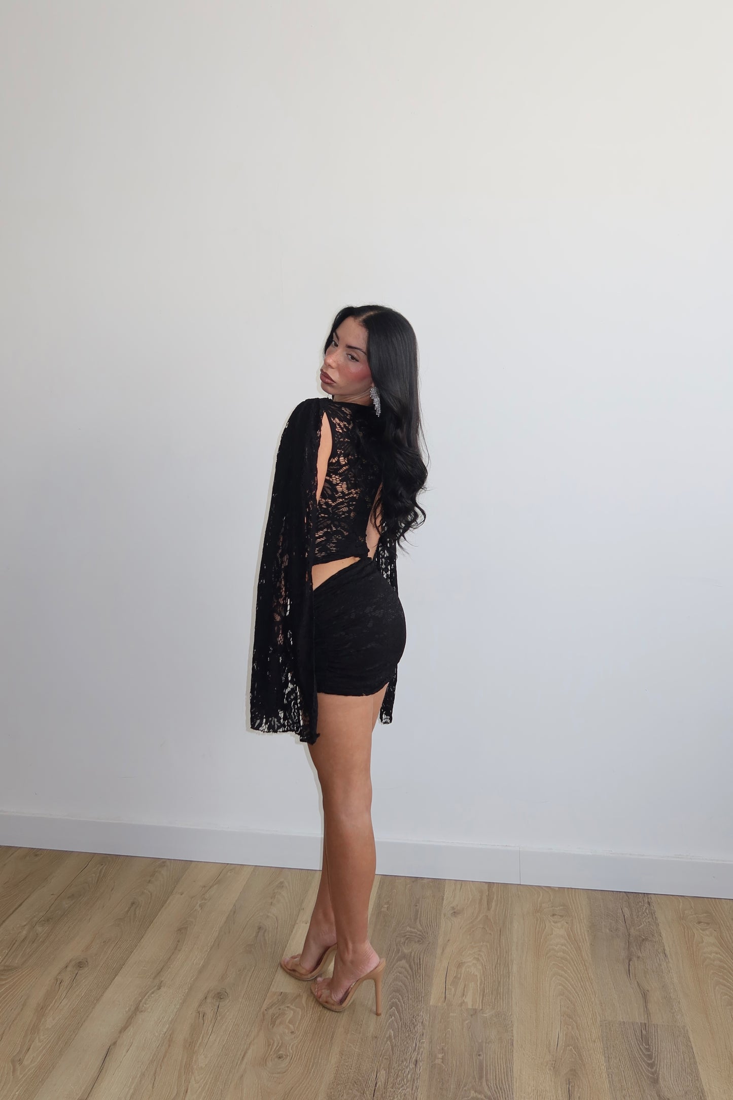 MiniDress AXEL IN PIZZO nero