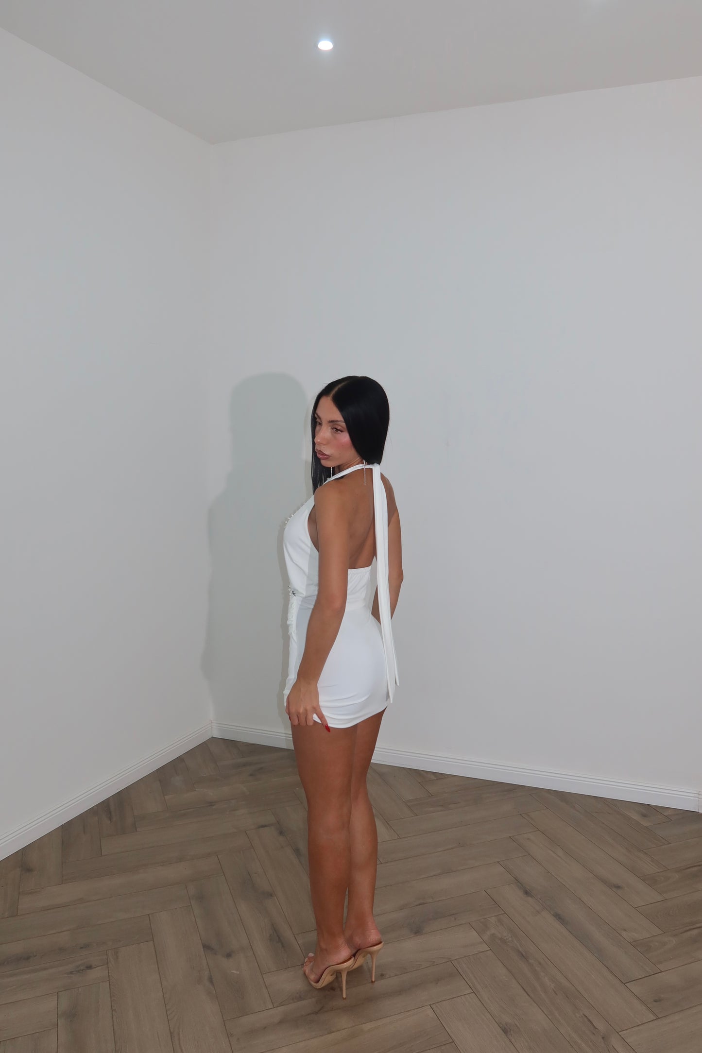MiniDress PEARLS bianco