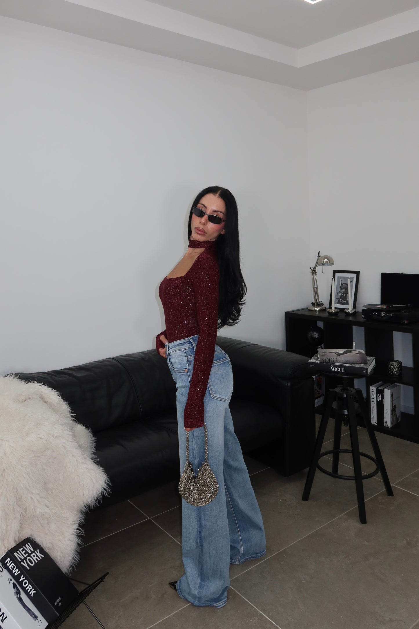 Body CHOCKER LUREX wine