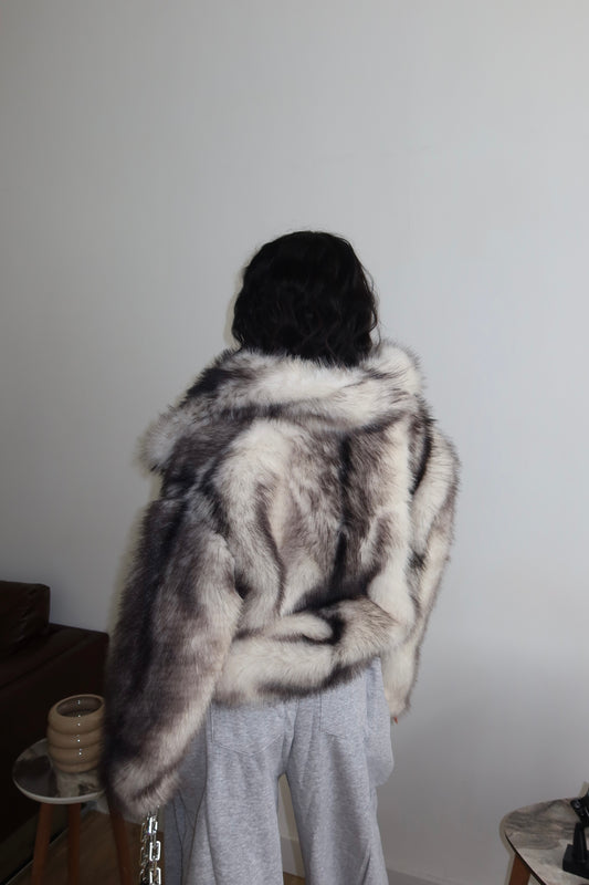 Ecofur OSLO bianco/nero
