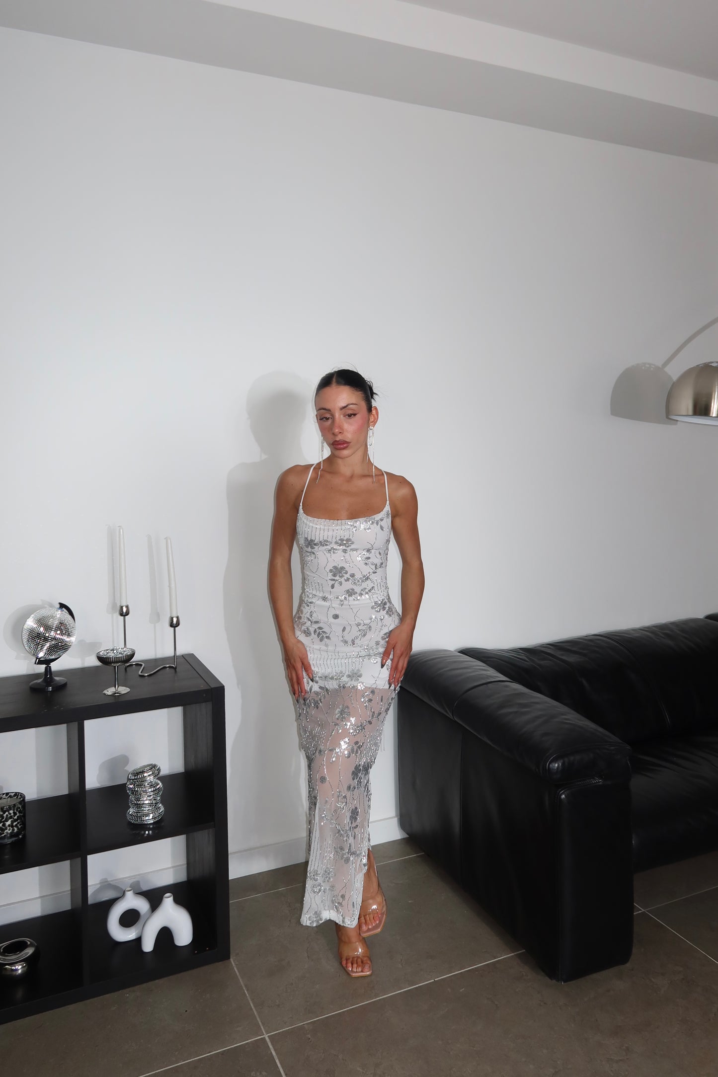 LongDress HONEY bianco/argento