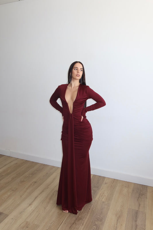 LongDress NEBULA bordeaux