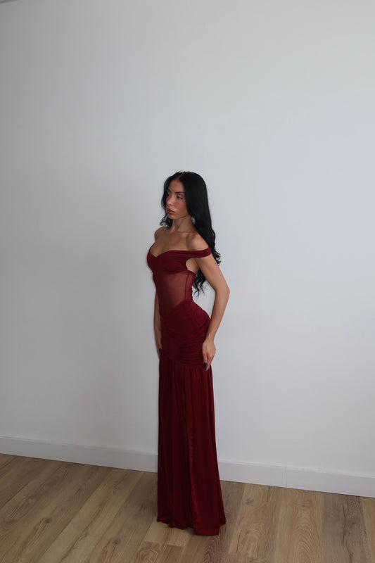 LongDress LEANDRA bordeaux