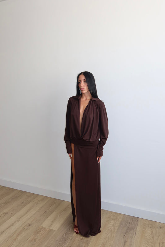 LongDress TATIANA choco