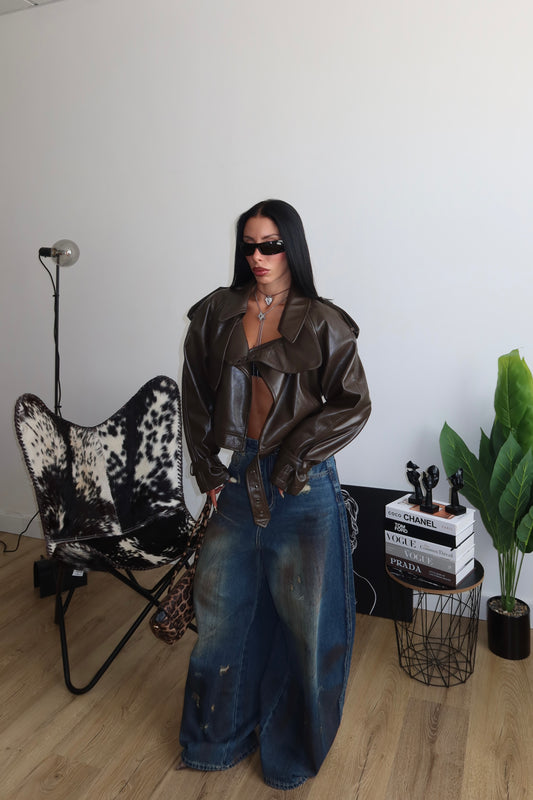 Jacket CROP SILENCE choco
