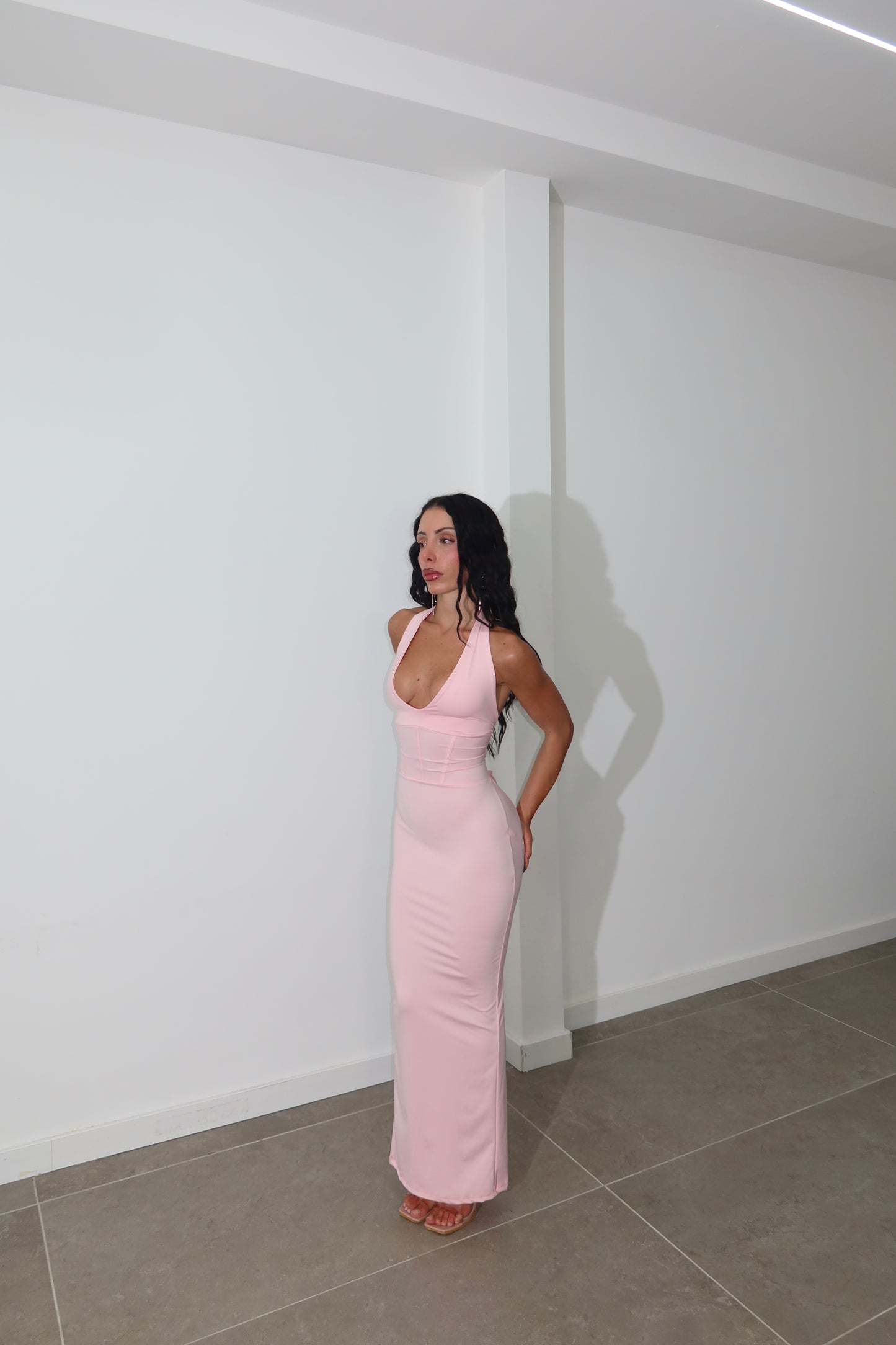 LongDress FAKE CORSET rosa