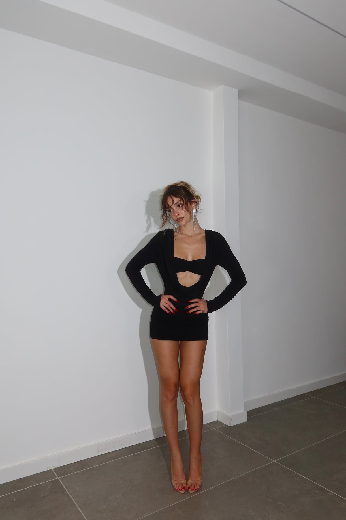 Minidress CATTEDRAL nero