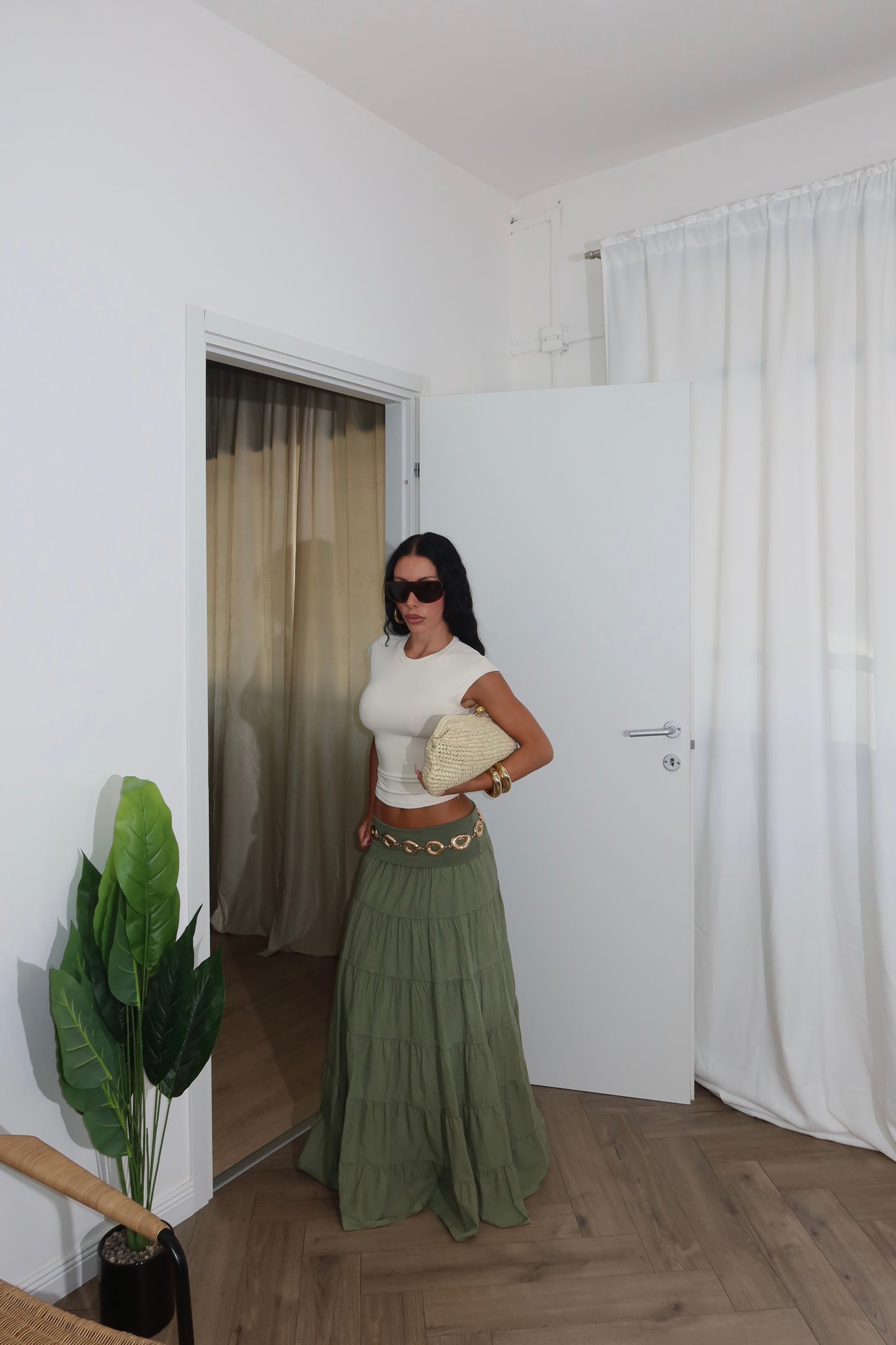 Gonna RAMONA verde militare