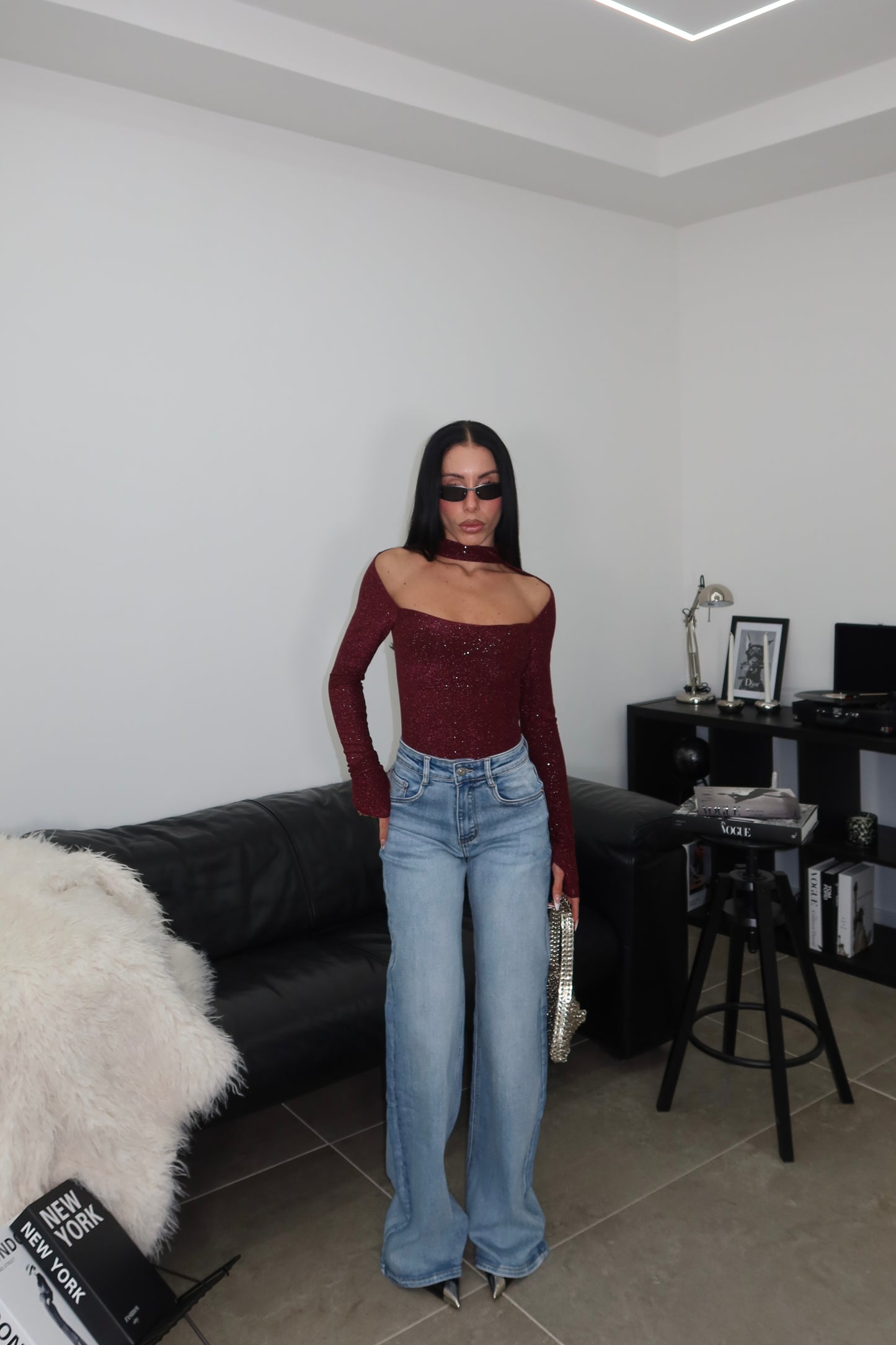 Body CHOCKER LUREX wine