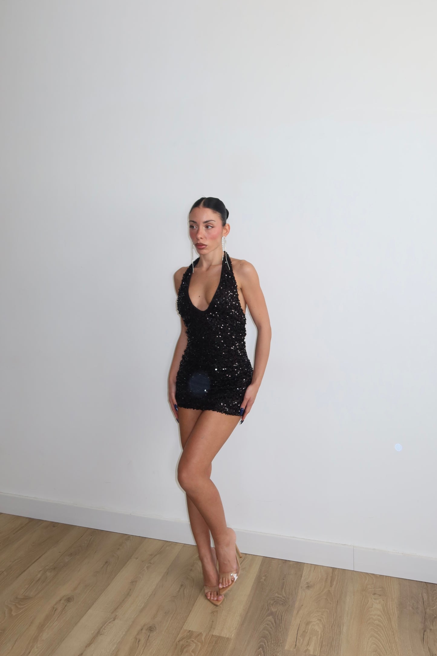 MiniDress PAILLETTES nero