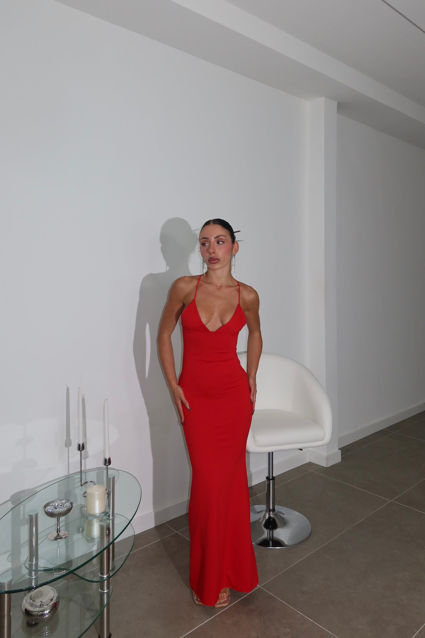 LongDress BUTTERFLY rosso