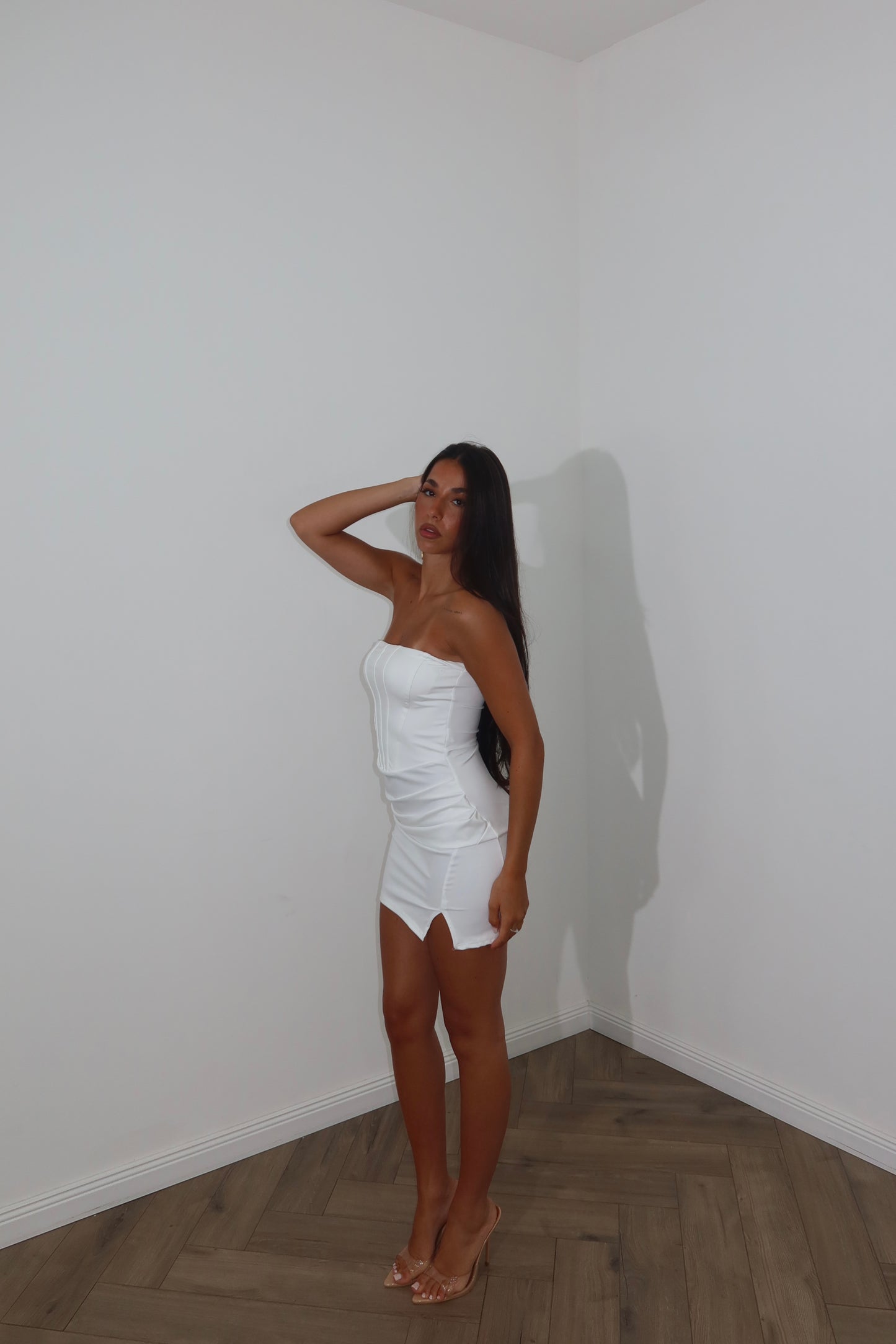 MiniDress BUSTINO bianco