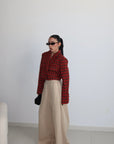 Coat CROP TARTAN