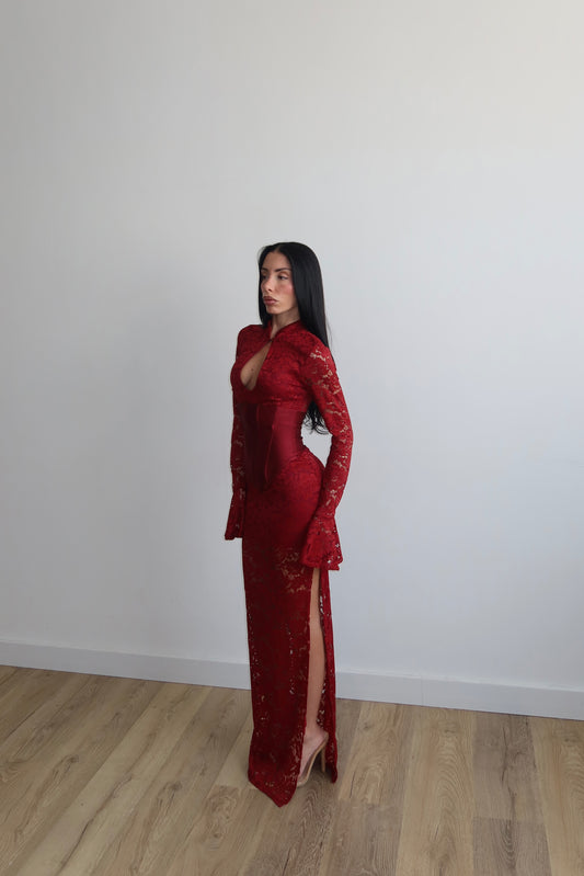 LongDress FUEGO BUSTINO bordeaux