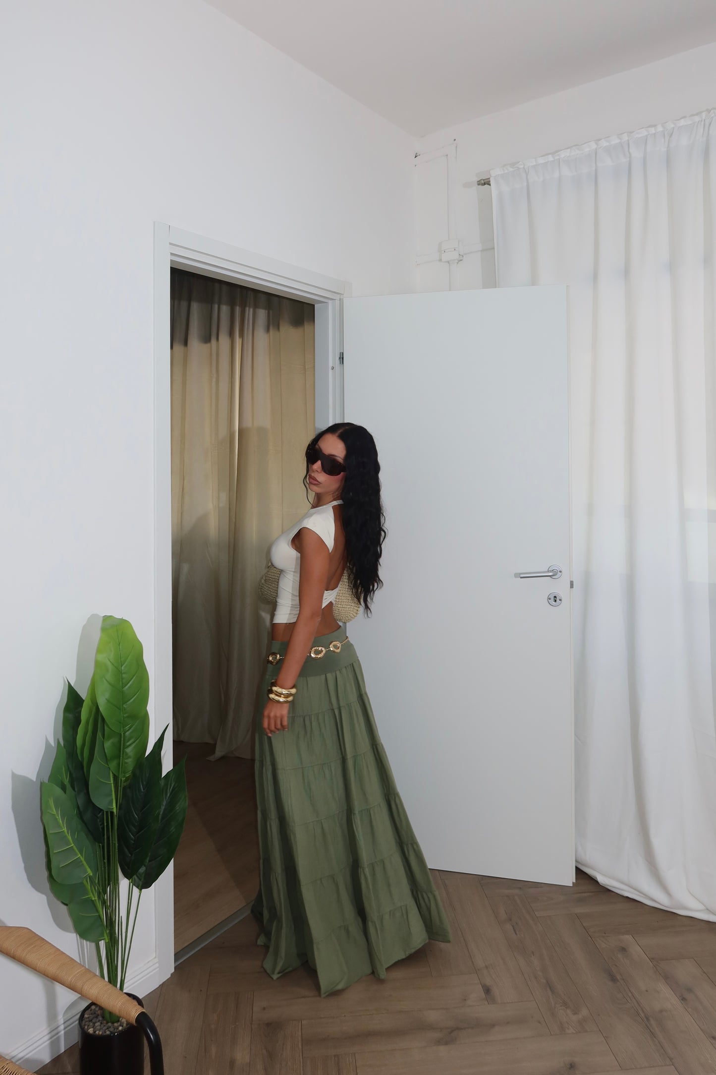 Gonna RAMONA verde militare