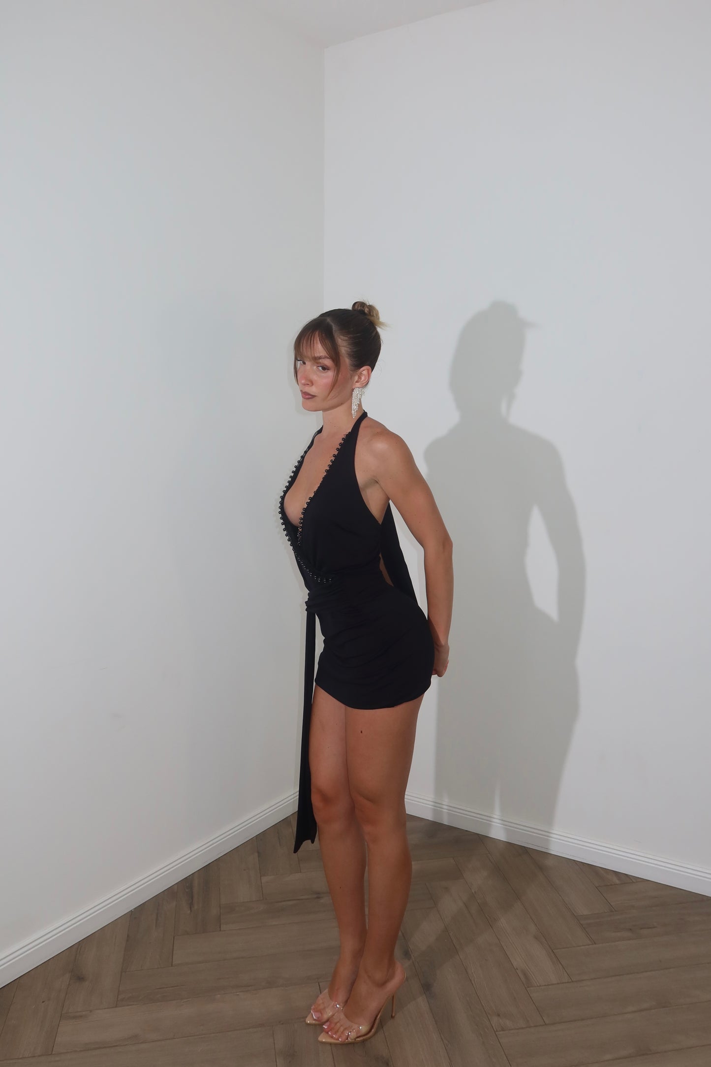 MiniDress PEARLS nero
