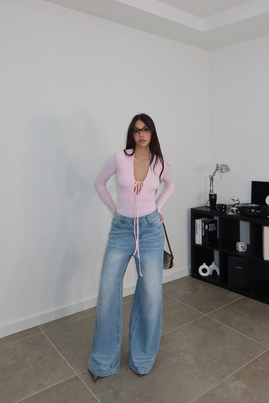 Body FIOCCHETTO rosa