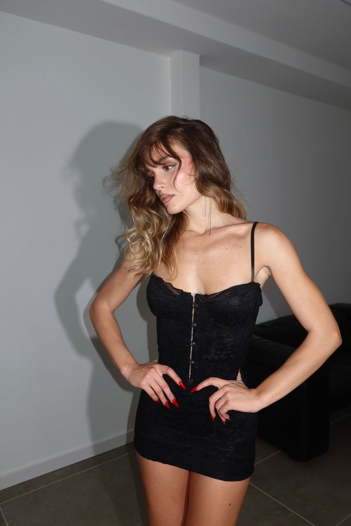 MiniDress ELLEN nero pizzo